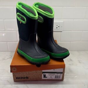 BOGS Kids Dark and Bright Green Boots